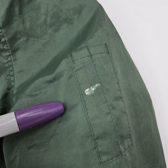 Vintage Golden Fleece Jacket Mens 40 Industrial Outerwear Olive Green Coat - Picture 4 of 13